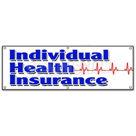 Signmission INDIVIDUAL HEALTH INSURANCE BANNER SIGN coverage low cost self employed B-72 Individual Health Insura